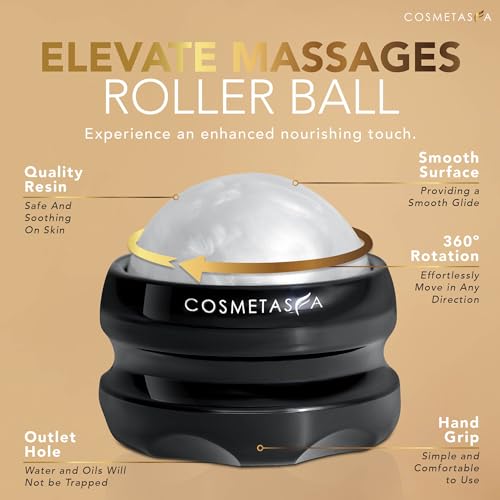 Cosmetasa Massage Oil for Sore Muscle Massage Therapy with Roller - All Natural, Cruelty-Free Massage Oils for Muscle Relaxing & Joint Comfort - Arnica Extract with Lavender & Chamomile Oil (8.8 oz)