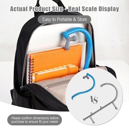 Portable Self Massage Tool - Portable Trigger Point Therapy for Back and Neck, 7.21*14in Lower Back Massager, Myofascial Release Tool & Deep Tissue Muscle Massage Stick, Shoulder Leg Feet Blue