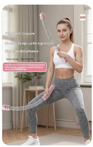 Ropeless Battle Ropes for Home Gym, Portable Cordless Weighted Workout Ropes for HIIT, Strength Training & Low-Impact Cardio, Full Body Exercise Equipment for Men & Women (Black)