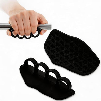 Anti-Slip Workout Grips, Charcoal Gray Gym Grips for Men Women, Anti-Slip Palm Protector Pads for Weight Lifting, Deadlift, Pull Up Bar, Strength Training