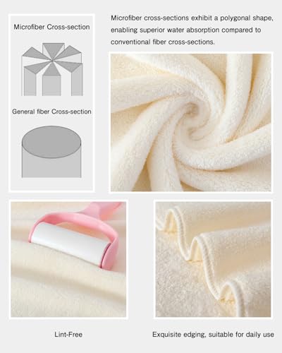 sakano 2-Piece Bath Towel Set - Ultra Soft Highly Absorbent No Fuzz Quick-Dry Microfiber Bath Sheets for Gym, Spa, and Salon -White, 28 x 55 inches