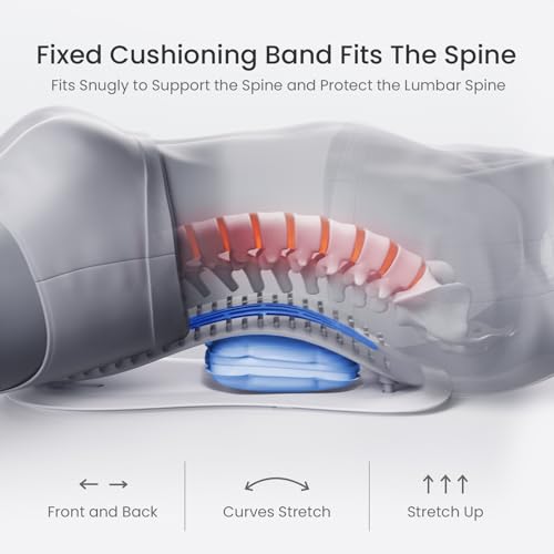 Back Stretcher with Adjustable Arch – Lumbar Stretching Device with Acupressure Nodes, Lower Back Support and Relaxation Tool for Home, Office, and Gym Use - color: MANUAL