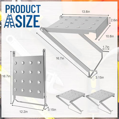 LEIFIDE 1 Pcs Ladder Work Platform Attachment, 400 Lbs Heavy Duty Anti-Slip