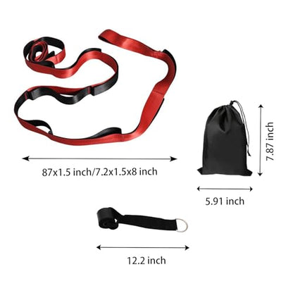 Calf Stretcher Multi Loop Stretch Strap - Physical Therapy Strap for Stretching, Calf Stretch Yoga Belt with Loops, Hamstring Stretcher, Leg Stretch Band, Fascia Stretcher & Arch Support Bands for Feet