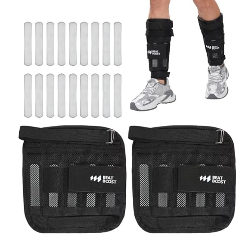 Ankle Wrist Weights 4lb/10lb/15lb/20lb/25lb/30lb BeatBoost Adjustable Leg Arm Weights for Men Walking Pilates Exercise Workout Gym Aerobics - color: Ankle, size: 20LB