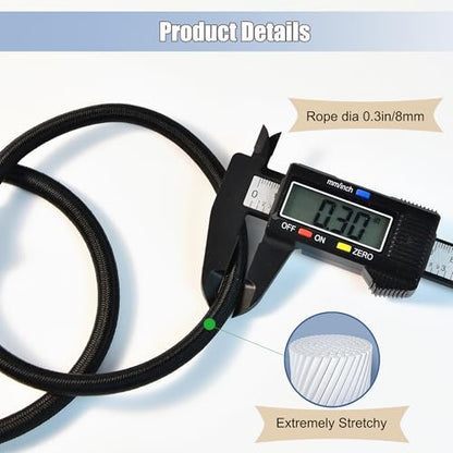 Trampoline Replacement Bungee Cords，20 PCS 6.6in Heavy-Duty Elastic Trampoline Ropes for Repair, Universal Fit for Most Trampolines, Easy Installation, Durable Safety Round Trampoline Repair Kit