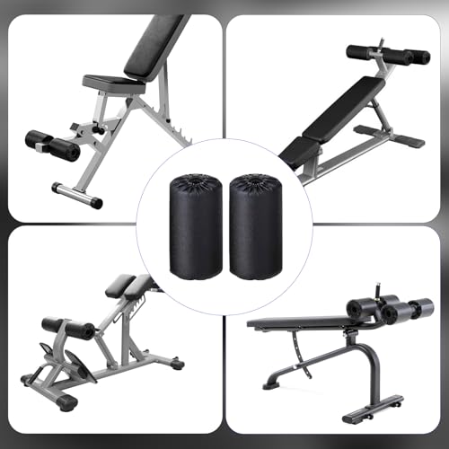 2PCS High-Resilience Leg Extension Pad Replacement for Gym Machines, Stable High-Support Foam Roller, Durable No Peel or Crumble for Leg Curl, Bench, Inversion Table