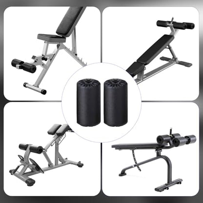 2PCS High-Resilience Leg Extension Pad Replacement for Gym Machines, Stable High-Support Foam Roller, Durable No Peel or Crumble for Leg Curl, Bench, Inversion Table