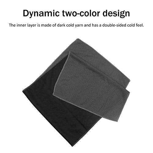 INNOLIFE 6 Pack Cooling Towels Breathable Ice Towel for Sports, Gym, Fitness, Running, Hiking, Yoga - Black - color: Black