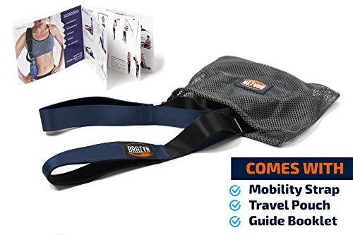 Brazyn Mobility Stretching Strap | Multi-Functional 12-Loop Strap for Stretching, Yoga, Physical Therapy, Pilates, Dance and Gymnastics