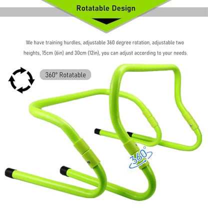 SRNSAEB Folding Hurdles Training Equipment for Teenagers, Gait Training Hurdles 5 6 8 10 15 20 Pcs, Adjustable Height Agility Hurdle Set for Speed/Jumping/Fitness Drills(20pcs)