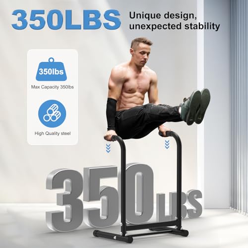 RELIFE REBUILD YOUR LIFE Dip Bar for Home Gym Training 400LBS Parallel Bars - color: Black-02