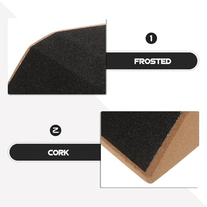 FOMIYES Cork Fitness Slant Board for Calf Stretch and Ankle Support, High-density Sturdy Yoga Block with Beveled Edges, Household Exercise Incline for Squats and Physical Therapy