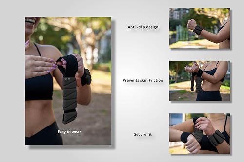 GAOS Wrist & Ankle Weights for Women - Wearable Weighted Bangles for Pilates, Yoga, Walking & Strength Training,Adjustable Fit, Soft Silicone Anti-Slip Design - 2 lbs Pair (Set of 2).