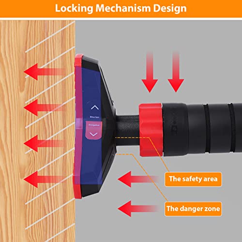 Adjustable Pull Up Bar for Doorway, No Screw Chin Up Bar Max Load 440 Lbs, Strength Training Bars with Level Meter, Adjustable Width 27.6”-42” for Home Gym & Office