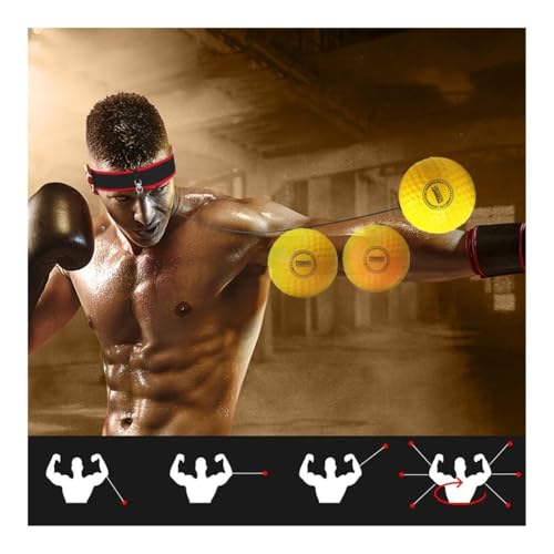 pureza Adjustable Boxing Training Ball - Speed Ball for Reflex and Hand-Eye Coordination - Perfect MMA Gear for Adults