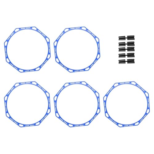 5 Pieces Agility Training Rings Portable Multifunction Exercise Rings Footwork Workout Basketball Football Engineering PP Material Suitable for