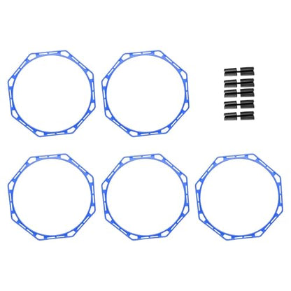 5 Pieces Agility Training Rings Portable Multifunction Exercise Rings Footwork Workout Basketball Football Engineering PP Material Suitable for