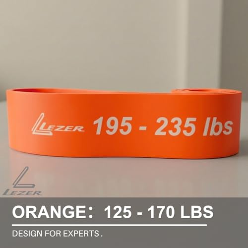 Resistance Bands - Pull Up Bands for Home Gym Fitness, Stretching, Physical Therapy & Training - Includes Instruction - color: 12 - Orange