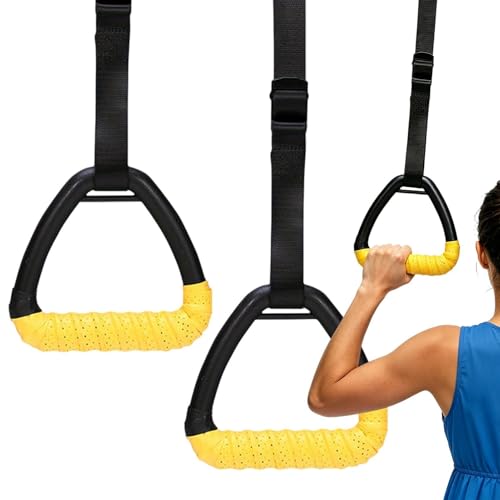 Gym Rings | Fitness Strength Training | Exercise Rings Adjustable Straps | for Fitness Strength Training Home Outdoor Garage Park School Adult Men - color: Style B