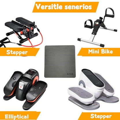 Under Desk Elliptical Equipment Mat, Electric Leg Foot Exerciser Machine Mat while Sitting for Seniors, Anti-slip and Lightweight Ellipse Rubber Matt to Protect Concrete, Hardwood Floors,Carpet - size: Small