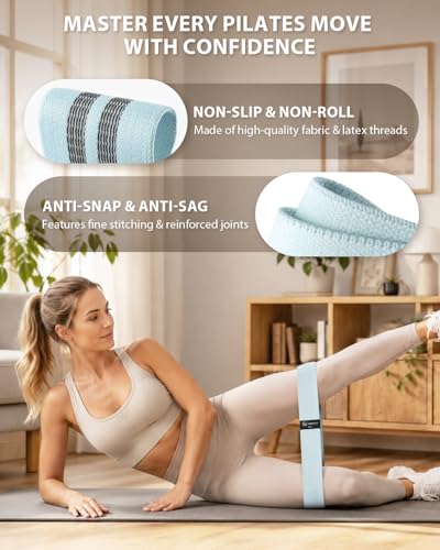 Pilates Ring Set – 14" Anti-Deformation Magic Circle with Padded Handles, Mini Ball, Resistance Bands, Guide & Bag