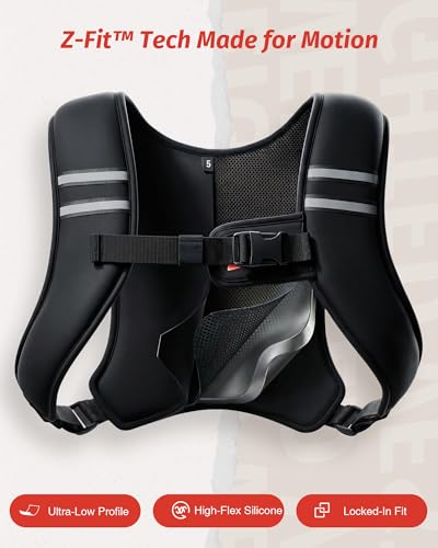 Zelus Weighted Vest for Women Men, Washable Z-Fit Weighted Vest 5/10/15lb - color: Black, size: 15 LB