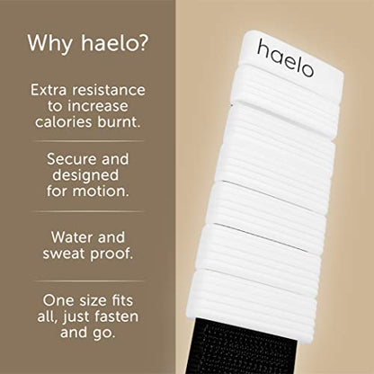Haelo Hoops - Set of 2 (1lb Each) | Adjustable Wearable Wrist & Ankle Weights for Men and Women | Yoga, Dance, Barre, Pilates, Cardio, Aerobics, Walking - color: Opal Blue