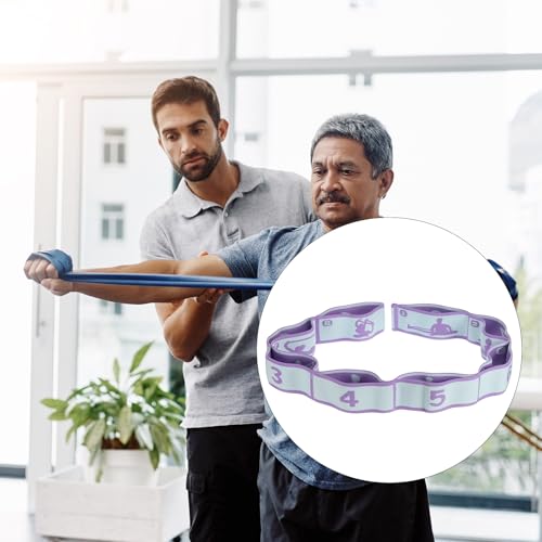 PATIKIL Exercise Bands, Yoga Stretching Strap Latin Elastic Bands for Physical Dance Stretch Pilates Resistance Bands - color: Purple
