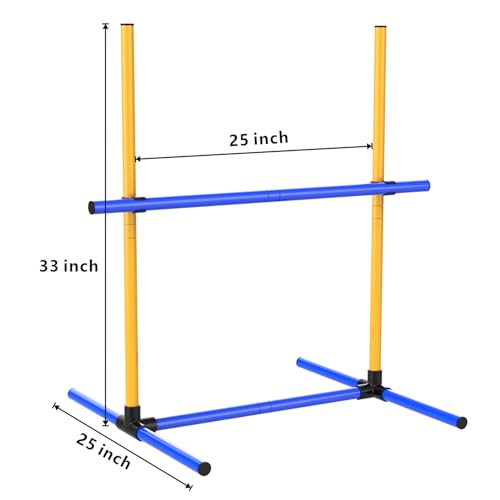 Adjustable Dog Agility Hurdles with Carry Bag, 2 Sets - size: 2-Sets Hurdles