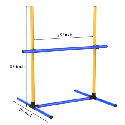 Adjustable Dog Agility Hurdles with Carry Bag, 2 Sets - size: 2-Sets Hurdles