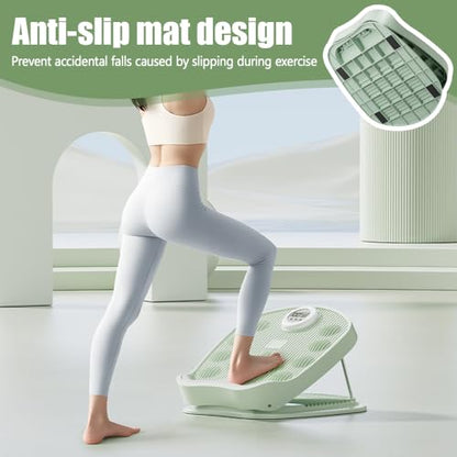 Slant Board Calf Stretcher, Adjustable Incline Stretching Board with Non-slip Base, Leg Slimming Board for Foot Leg Hamstring Knees Ankle Heel Stretching Training - color: Green