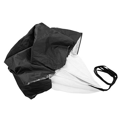 01 Running Parachute, Pongee Coating Training Umbrella, 1Pcs 5‑15kg Resistance for Sports Outdoor(Black)