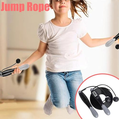 Jumping Rope - Skipping Rope with Counter | Digital Jump Rope with LCD Display | Electronic Counting Skipping Rope | Adjustable Men Jump Rope | Gym Accessories | Cordless Rope for Fitness Exercise