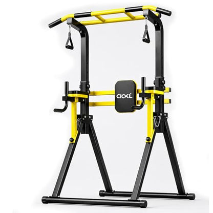 Foldable Pull Up Bar Free Standing, Upgraded Free Standing Pull Up Bar Station, Multi-function Power Tower Dip Bar, Assistance Bands Home Gym Strength Training Equipment