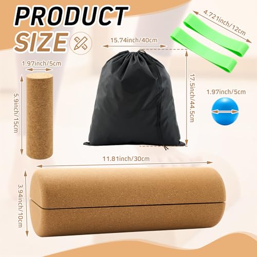 Cork Balance Board – Natural Cork Anti‑Slip Balance Trainer for Foot & Ankle Strength, Improve Stability, Mobility & Core Training | Yoga, Pilates, Physical Therapy, Rehab Exercise Board