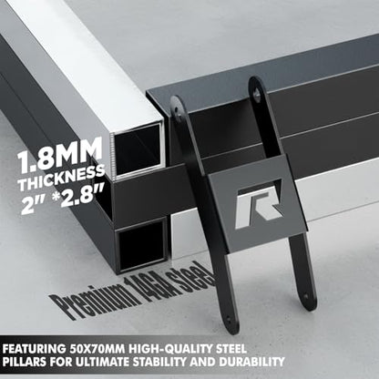 RitFit Adjustable/Foldable Utility Weight Bench for Home Gym - color: BLACK(3-Section)