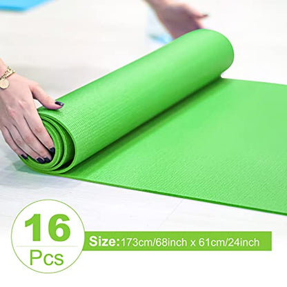 3 mm Thick Yoga Mat Bulk, Non Slip Exercise Workout Fitness Pad for Women Men, Gym Home Yoga Pilates, Easy to Clean, Sturdy PVC