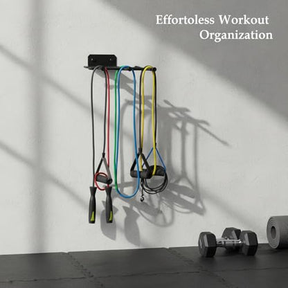 Wall-Mounted Storage Rack for Resistance Bands, Iron Open-Frame Organizer for Home Gym Accessories (1 PC)
