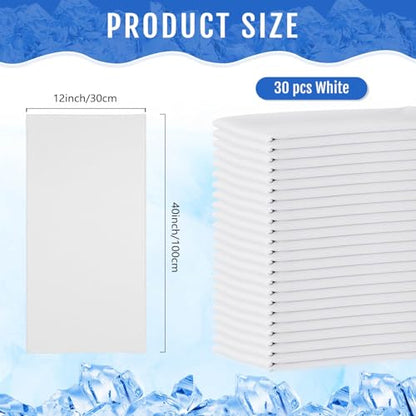 Hosuly 30 Pack Cooling Towels 40"x12" - color: White
