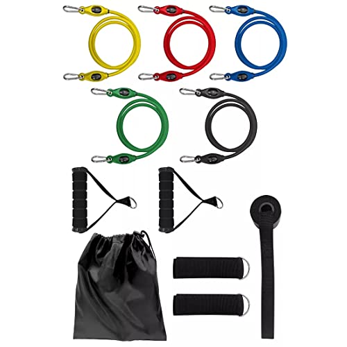 RENEW Total Body Pro – Includes 5 Resistance Bands, Handles, Leg Ankle Straps, Door Anchor and Carry Bag for Fitness, Muscle Training, Home Workouts, Ideal for Shaping the Body for Both Men and Women.