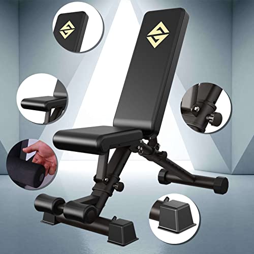 Adjustable Weight Bench, Exercise Dumbbells Bench for Full Body Workout,Foldable Workout Bench for Home Gym