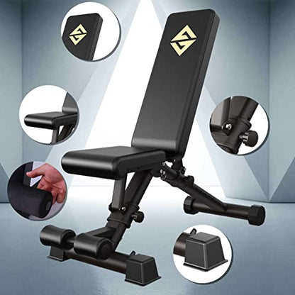 Adjustable Weight Bench, Exercise Dumbbells Bench for Full Body Workout,Foldable Workout Bench for Home Gym