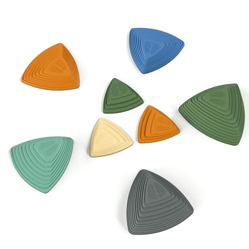 Gentle Monster Stepping Stones for Kids, Set of 6/8/11 PCS for Balance with Non-Slip Bottom - Exercise Coordination and Stability(8PCS Morandi) - color: 8 pcs Upgrade