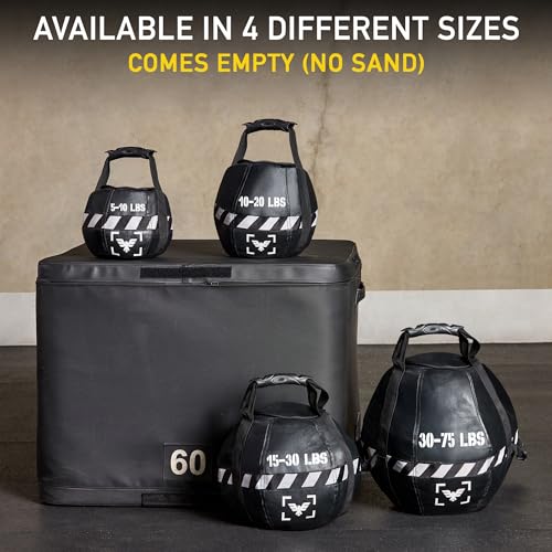 Elite Kettlebell Sandbag - Heavy Duty Sand Weights Bag for Cross Training, Strength Training, Workout, Functional Fitness, Adjustable Weight, Durable Training Equipment for Home & Gym (UN-FILLED)