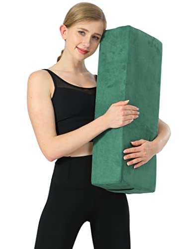 Aozora Yoga Bolster Pillow for Restorative Support & Meditation, Carry Handle & Strap Included, 8-Feet Length