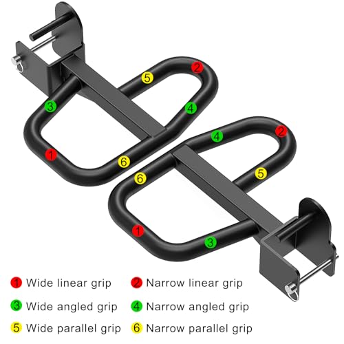 SELEWARE Power Cage Accessories, Dip Handles, Pull‑Up Stations, and Multi‑Grip Training Attachments - color: Multi Grip Dip Bar Attachment for 1" or 5/8" Hole of 3x3 inch Rack