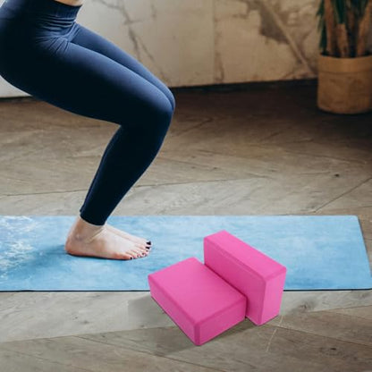 COHEALI 2pcs Eva Non-slip Yoga Blocks High-density Foam for Balance Training and Stretching Support, Lightweight Exercise Bricks for Pilates and Fitness, Suitable for Adults
