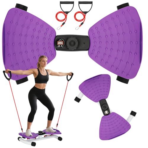 Waist Twister Machine for Home, 300lbs Capacity Ab Twister Board - Noiseless Core Workout Equipment for Belly Fat Loss, Waist Training & Abs Exercise for Women & Men with Digital Tracker Time/Reps/Calories