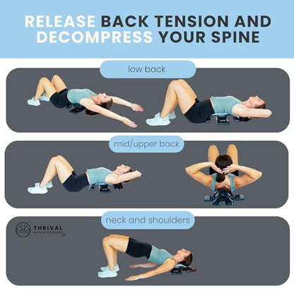 Arch Back Stretcher - Psoas Muscle Release Tool App for Hip Flexor, Back, Glute, Iliacus, and Neck - Spine Decompressor, Trigger Point, and Myofascial Release – Carbon Black